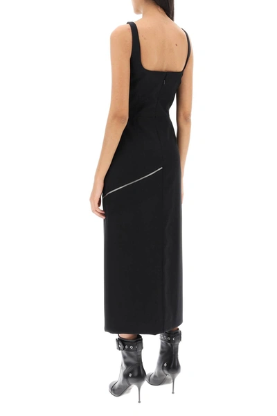 Shop Alexander Mcqueen Midi Sheath Dress With Convertible Panel Women In Black
