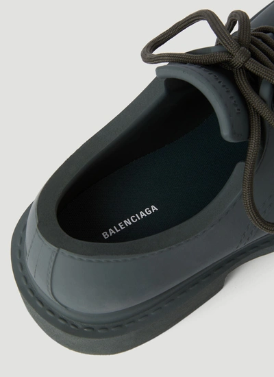 Shop Balenciaga Men Steroid Derby Shoes In Gray