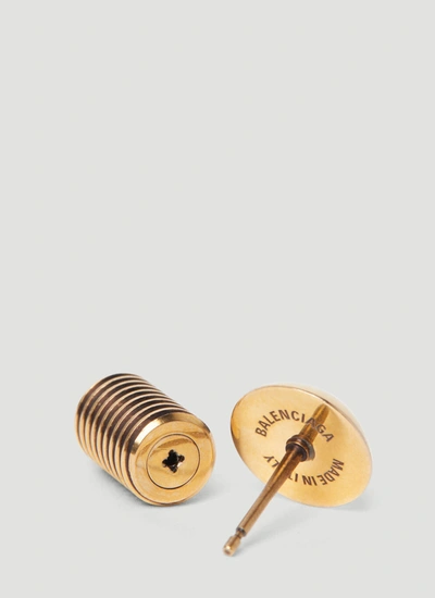 Shop Balenciaga Women Garage Screw Earrings In Gold