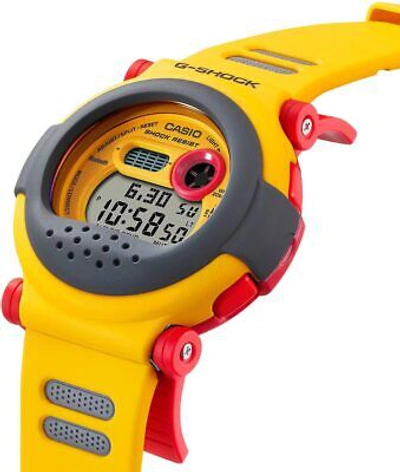 Pre-owned Casio Yellow Mens Digital Watch G-shock G-b001mve-9er