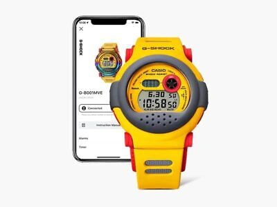 Pre-owned Casio Yellow Mens Digital Watch G-shock G-b001mve-9er