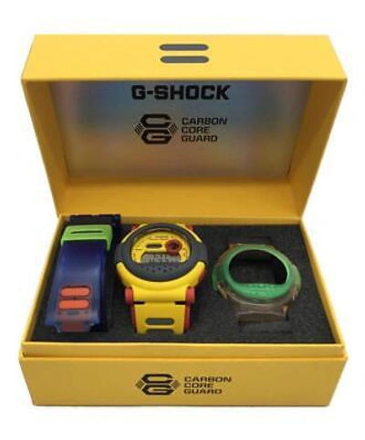 Pre-owned Casio Yellow Mens Digital Watch G-shock G-b001mve-9er