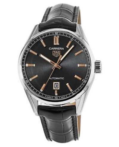 Pre-owned Tag Heuer Carrera Automatic Black Rose Gold Men's Watch Wbn2113.fc6505