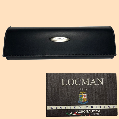 Pre-owned Locman Aeronautica Militare Ref 441 Chronograph Quartz Titanium Watch 44 X 54mm