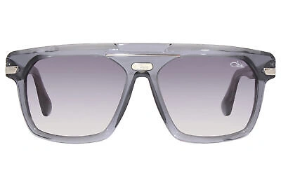 Pre-owned Cazal 8040 003 Sunglasses Grey/blue/silver/grey Gradient Rectangle Shape 59mm In Gray