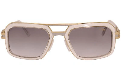 Pre-owned Cazal 9094 003sg Sunglasses Men's Gold-transparent/grey Gradient Lenses 56mm In Gray