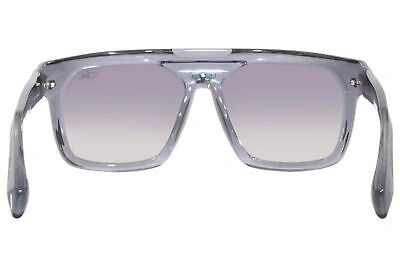 Pre-owned Cazal 8040 003 Sunglasses Grey/blue/silver/grey Gradient Rectangle Shape 59mm In Gray