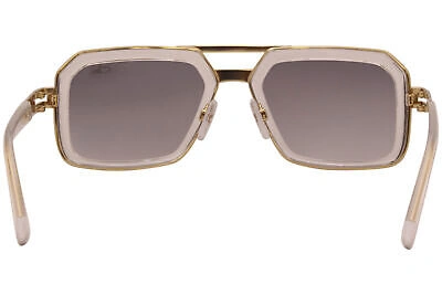 Pre-owned Cazal 9094 003sg Sunglasses Men's Gold-transparent/grey Gradient Lenses 56mm In Gray
