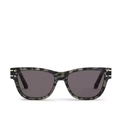 Pre-owned Dior Christian  Signature S6u 68d0 Grey Tortoise/grey Lenses Sunglasses 54-17 In Gray