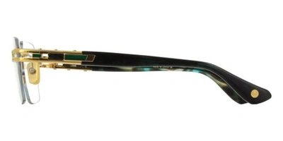 Pre-owned Dita Meta Evo Rx Dtx 154-a-03 Yellow Gold Arctic Swirl Green Rimless Eyeglasses In Clear