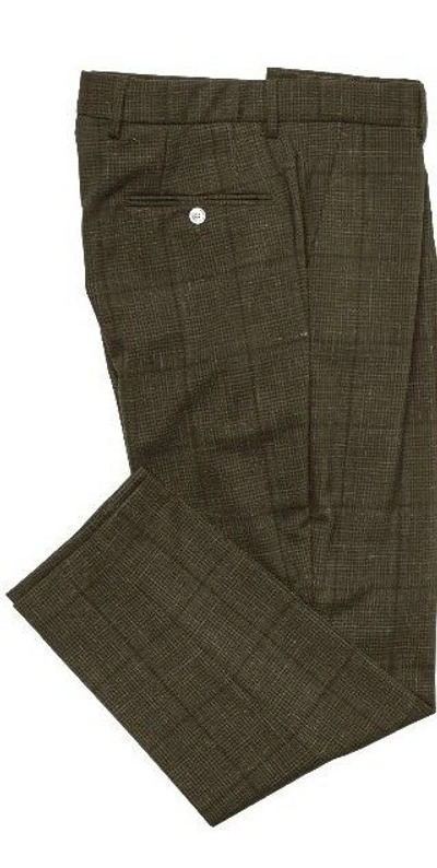 Pre-owned Hugo Boss $895 - Boss Slim Fit 2-piece Suit In Wool Linen Blend Italian Fabric - Size 40r In Green