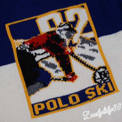 Pre-owned Polo Ralph Lauren Men's  Wool -blend Ski 92 Knit Crewneck Sweater $398 L In Multicolor