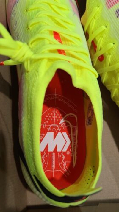 Pre-owned Nike Mens Size 12  Mercurial Vapor 14 Elite Fg Cq7635-761 Volt Crimson Soccer In Yellow