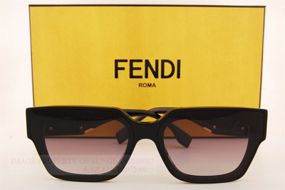 Pre-owned Fendi Brand  Sunglasses Fe 40099i 01b Black/gradient Grayfor Women