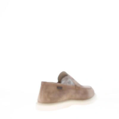 Pre-owned Hogan Men Shoes Mud Brown Suede Apron Toe Loafer Hxm6330ej40hg0b601 Lightweight