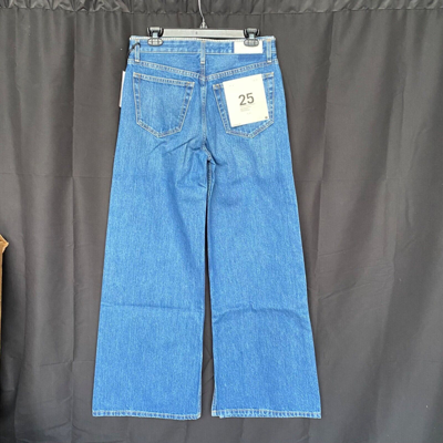 Pre-owned Re/done $395  Crystal Bay Fade Low Rider Loose Jeans Sz 25 In Blue