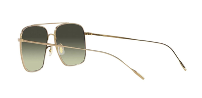 Pre-owned Oliver Peoples Dresner Ov 1320st Gold/g-15 Green Shaded (5292/bh) Sunglasses