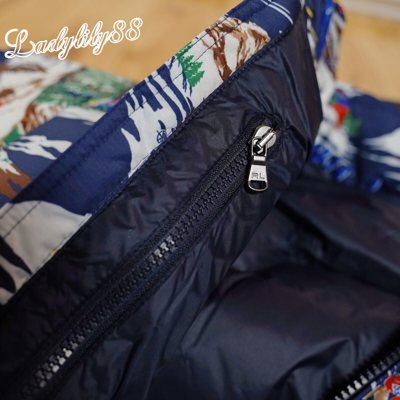 Pre-owned Polo Ralph Lauren Water Repellent Graphic Ski Print 700 Down Jacket Coat$398 In Multicolor