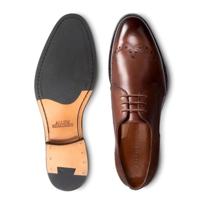 Pre-owned Allen Edmonds Lucca Derby Lace-up Shoe Size 11 Chili Leather Made In Italy In Red