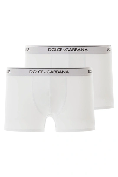 Shop Dolce & Gabbana Bi-pack Underwear Boxer Men In White
