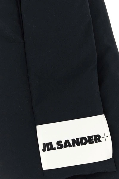 Shop Jil Sander Man Black Polyester Scarf