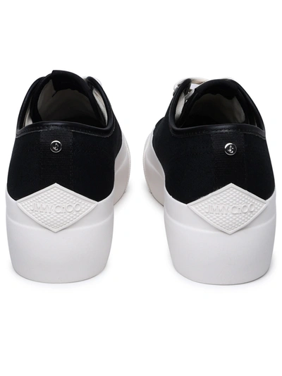 Shop Jimmy Choo Woman  'palma Maxi' Black Canvas Sneakers