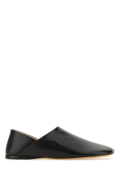 Shop Loewe Woman Black Leather Toy Loafers