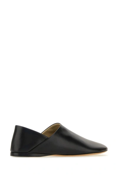 Shop Loewe Woman Black Leather Toy Loafers