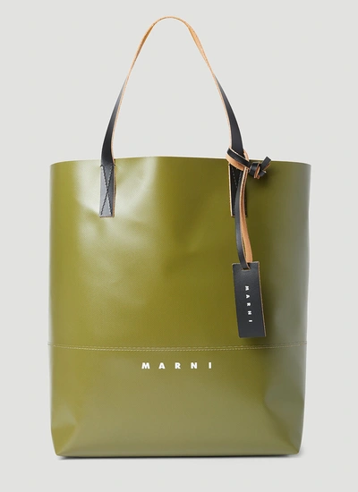 Shop Marni Men Tribeca Tote Bag In Green