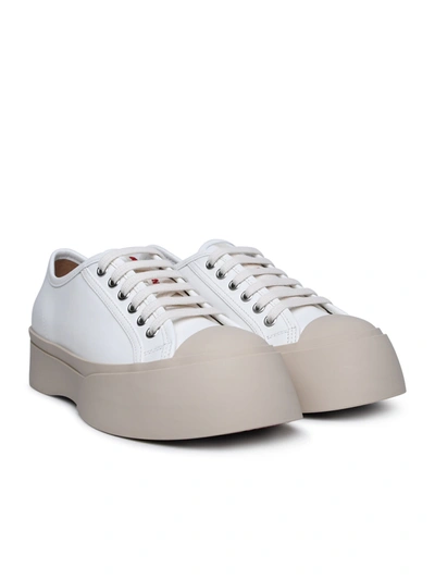 Shop Marni Woman 'pablo' White Nappa Leather Sneakers