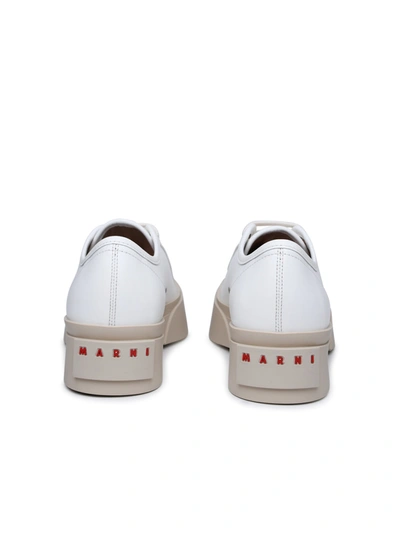 Shop Marni Woman 'pablo' White Nappa Leather Sneakers