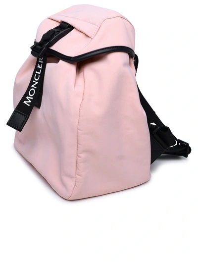 Shop Moncler Woman  'trick' Pink Nylon Backpack