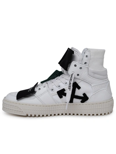 Shop Off-white Woman  Off Court 3.0 Sneakers In White Leather And Fabric Blend