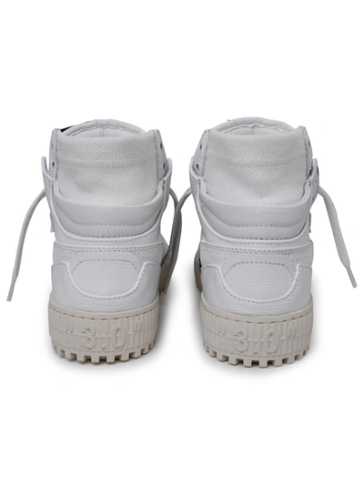 Shop Off-white Woman  Off Court 3.0 Sneakers In White Leather And Fabric Blend