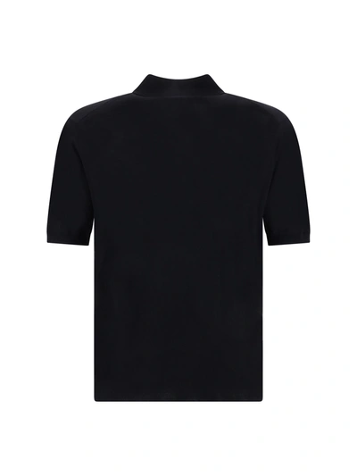 Shop Prada Men Polo Shirt In Black
