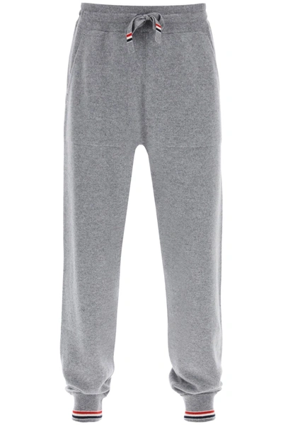 Shop Thom Browne Cashmere Drawstring Pants Men In Gray