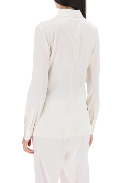 Shop Tom Ford Silk Satin Shirt Women In White