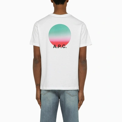 Shop Apc A.p.c. Logoed White Crewneck Nolan T Shirt