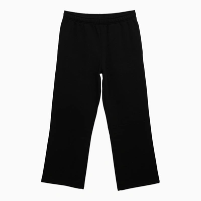 Shop Acne Studios Black Cotton Blend Sports Trousers