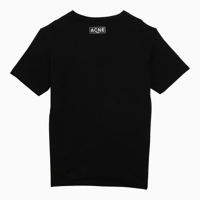 Shop Acne Studios Black Cotton T Shirt With Logo