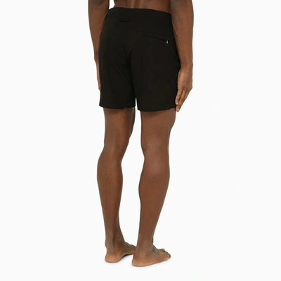 Shop Alexander Mcqueen Alexander Mc Queen Black Swim Shorts With Logo