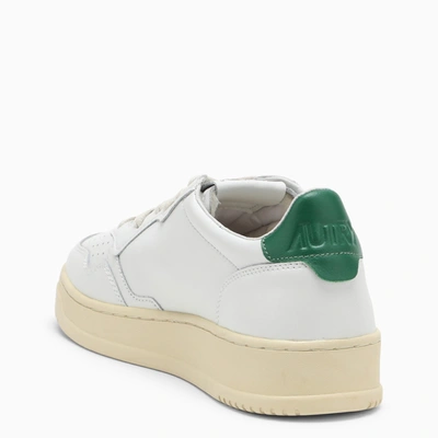 Shop Autry White/green Leather Medalist Sneakers
