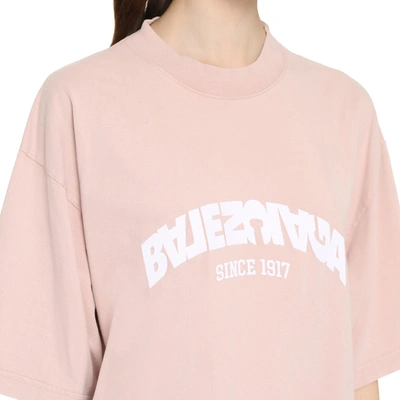 Shop Balenciaga Cotton Logo T Shirt