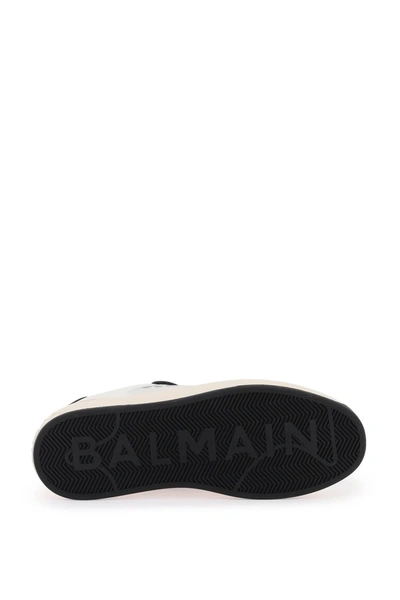 Shop Balmain B Court Flip Sneakers In Python Effect Leather