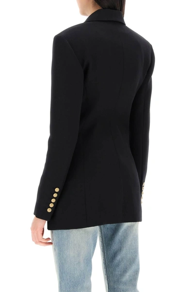 Shop Balmain Fitted Single Breasted Blazer