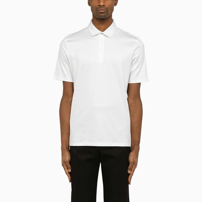 Shop Brunello Cucinelli White Short Sleeved Polo Shirt