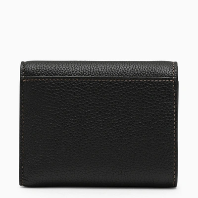 Shop Burberry Black Garnet Leather Wallet