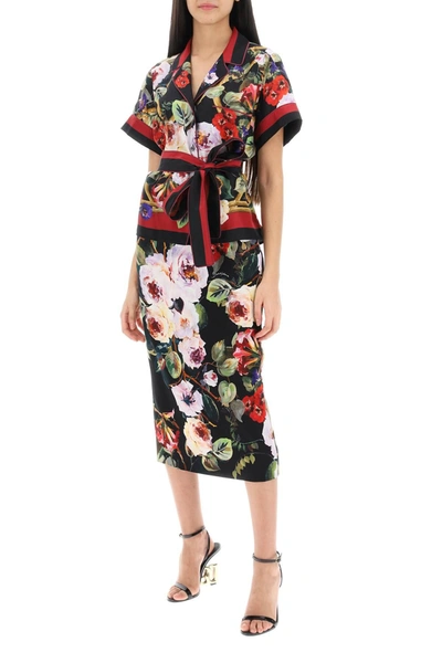 Shop Dolce & Gabbana Rose Garden Pencil Skirt