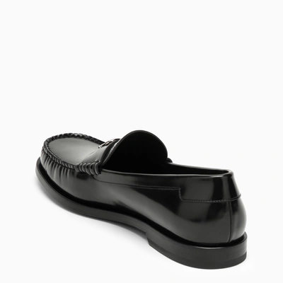 Shop Dolce & Gabbana Dolce&gabbana Black Leather Loafer With Logo