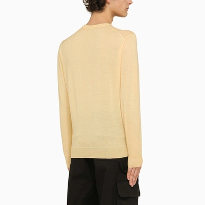 Shop Drumohr Yellow Wool Crewneck Sweater
